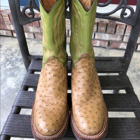 Justin Boots Shoes Womens Strait Justin Ostrich Boots Poshmark